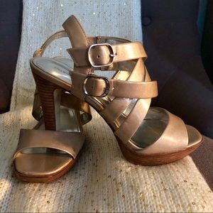 Style & Co strapping champagne nude heels